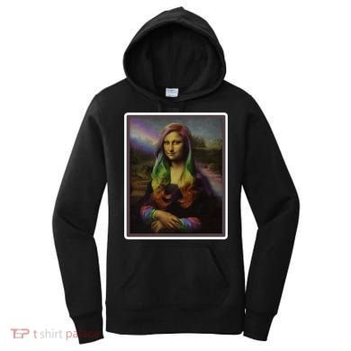 Rainbow Mona Lisa Art Painting Women's Hoodie