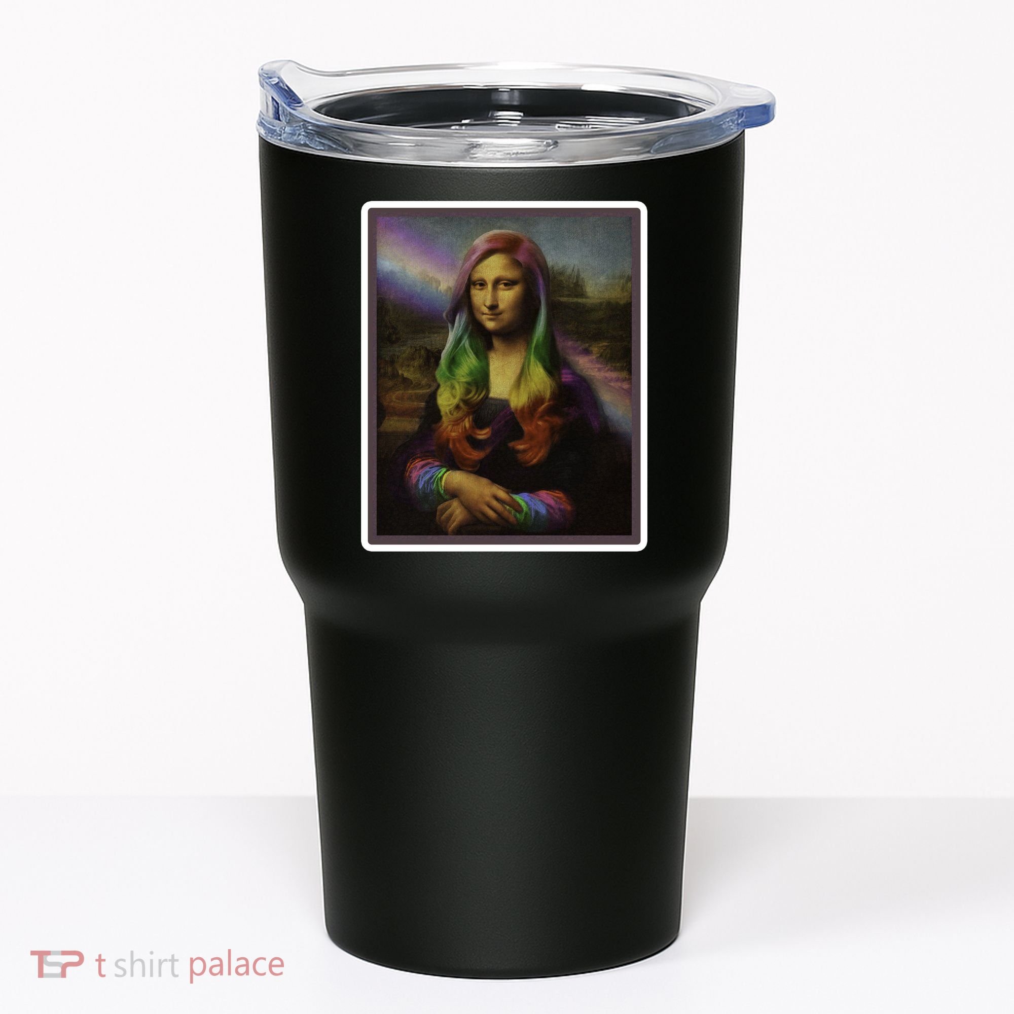 Rainbow Mona Lisa Art Painting Tumbler
