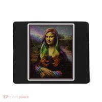 Rainbow Mona Lisa Art Painting Mousepad thumb 0