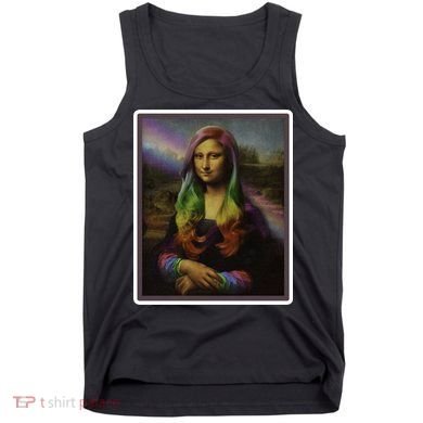 Rainbow Mona Lisa Art Painting Tank Top