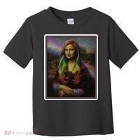 Rainbow Mona Lisa Art Painting Toddler T-Shirt thumb 0
