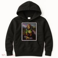 Rainbow Mona Lisa Art Painting Kids Hoodie thumb 0