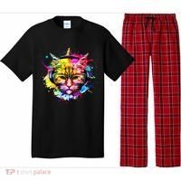 Rainbow Paint Hipster DJ Cat Pajama Set thumb 0