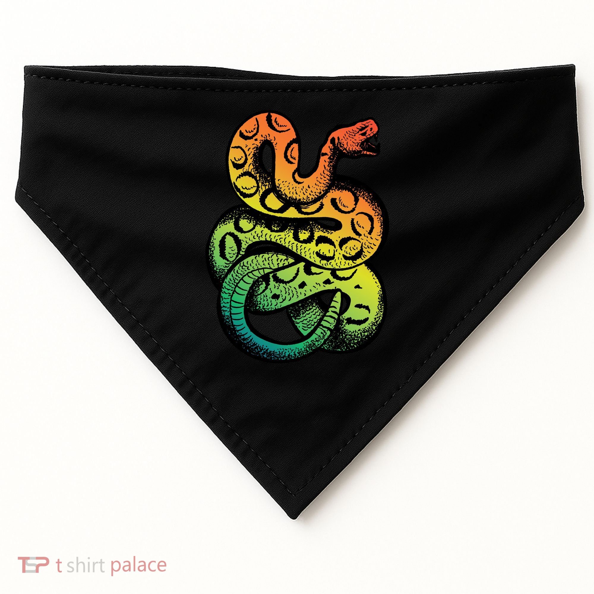 Rainbow Rattlesnake USA-Made Doggie Bandana