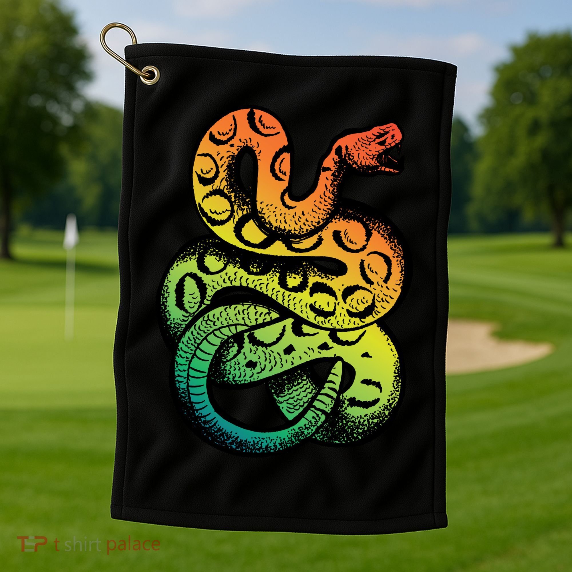 Rainbow Rattlesnake Golf Towel