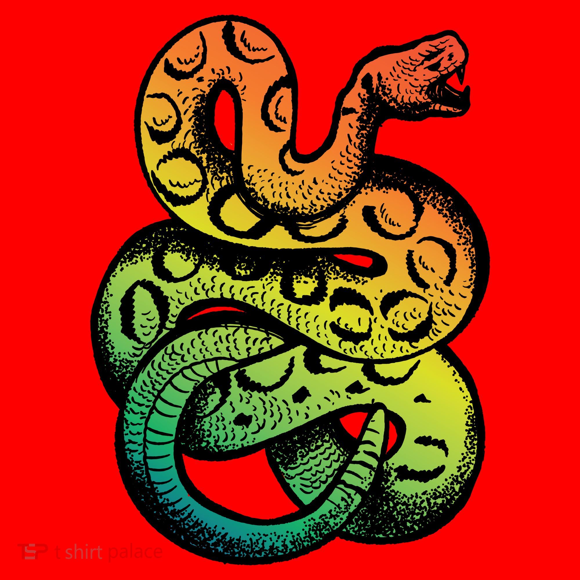 Rainbow Rattlesnake Santa Hat