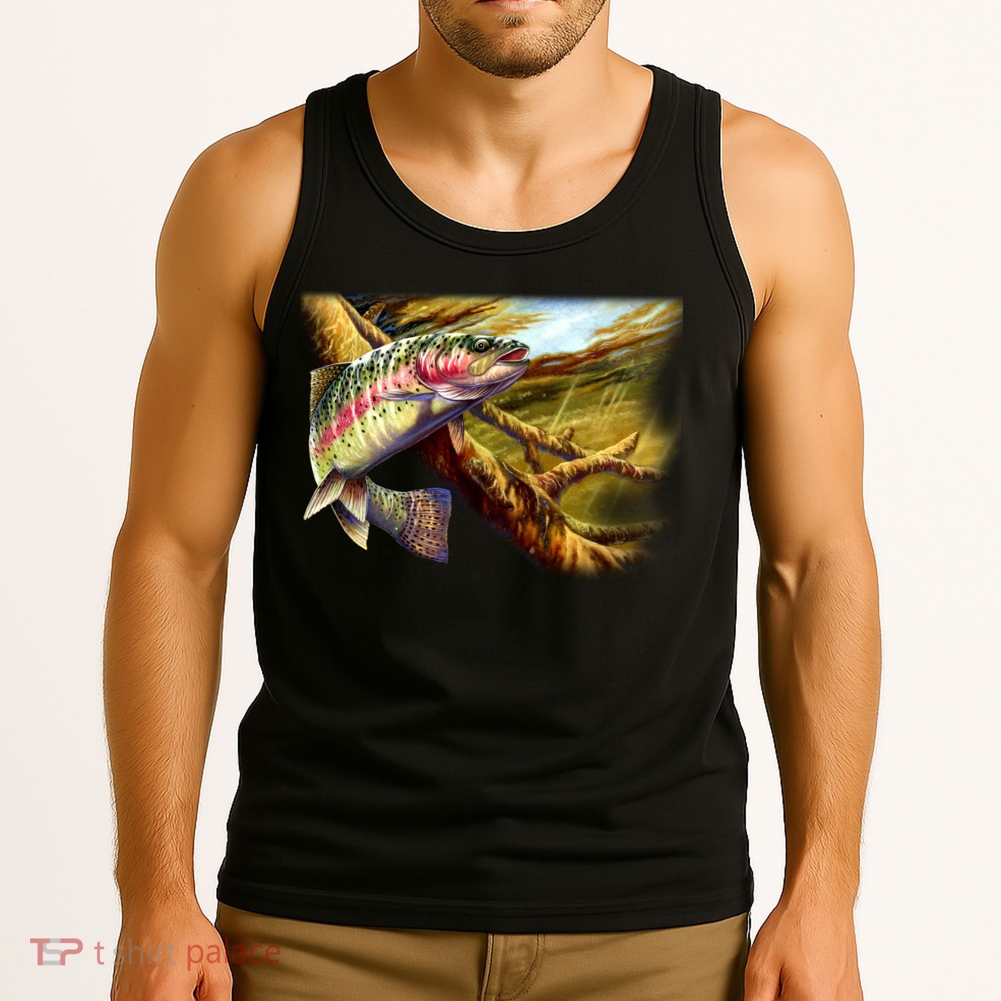 Rainbow Trout Fishing Tank Top