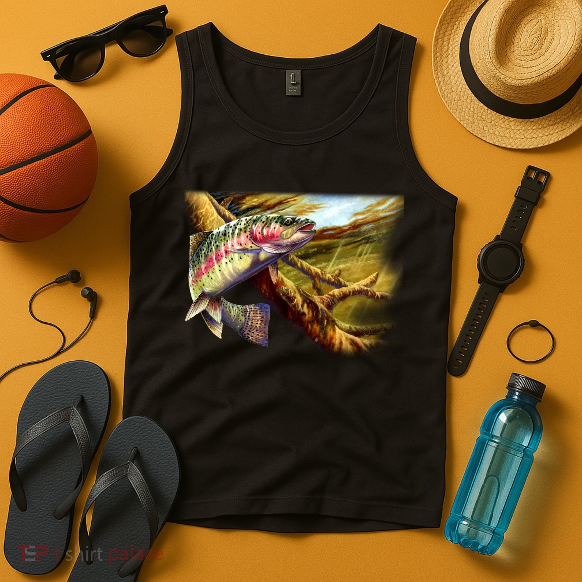Rainbow Trout Fishing Tank Top