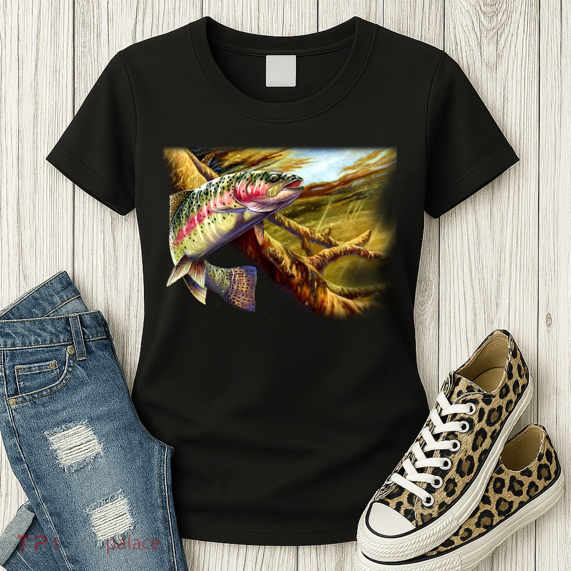 Rainbow Trout Fishing Women's T-Shirt