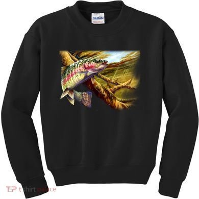 Rainbow Trout Fishing Kids Sweatshirt