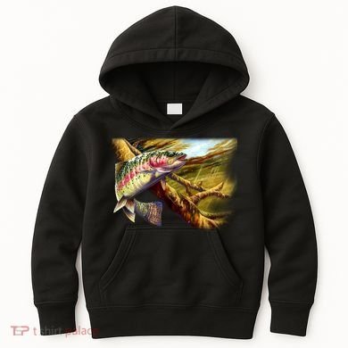 Rainbow Trout Fishing Kids Hoodie