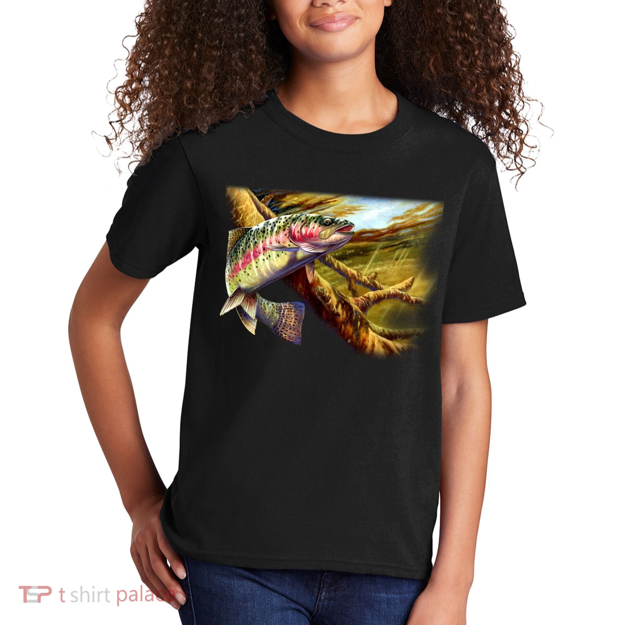 Rainbow Trout Fishing Kids T-Shirt
