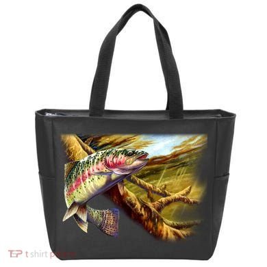 Rainbow Trout Fishing Tote Bag