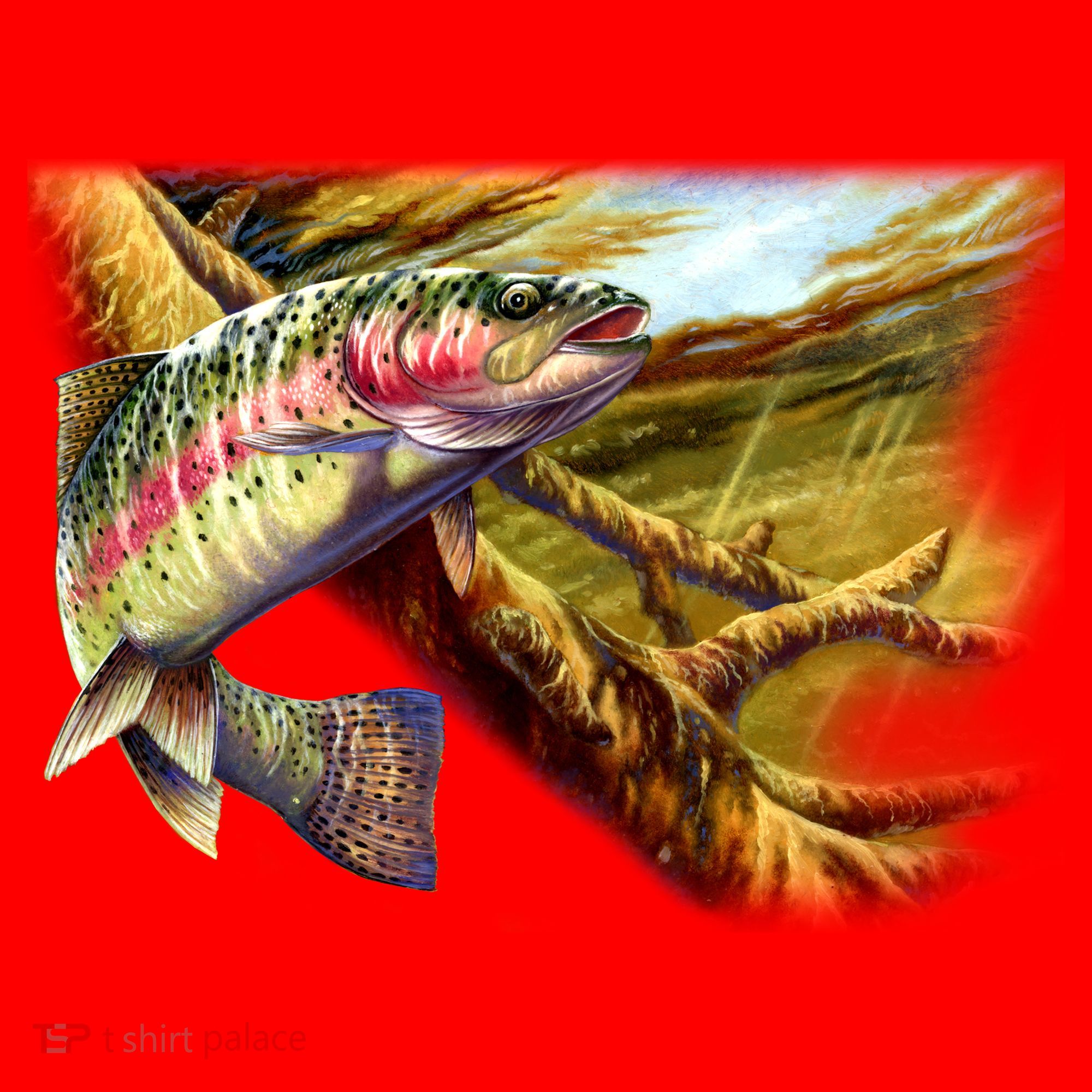 Rainbow Trout Fishing Santa Hat