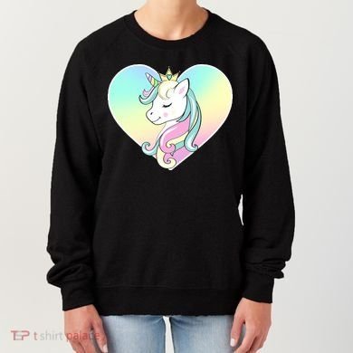 Rainbow Unicorn Heart Women's Sweatshirt