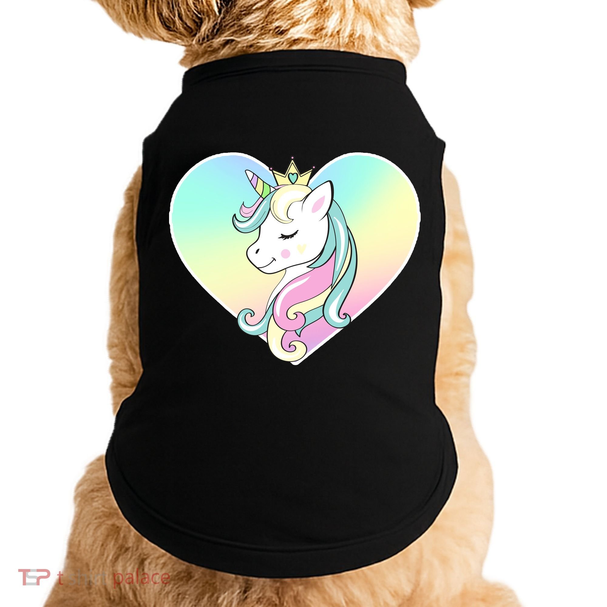Rainbow Unicorn Heart Doggie Tank