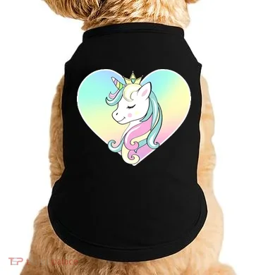 Rainbow Unicorn Heart Doggie Tank