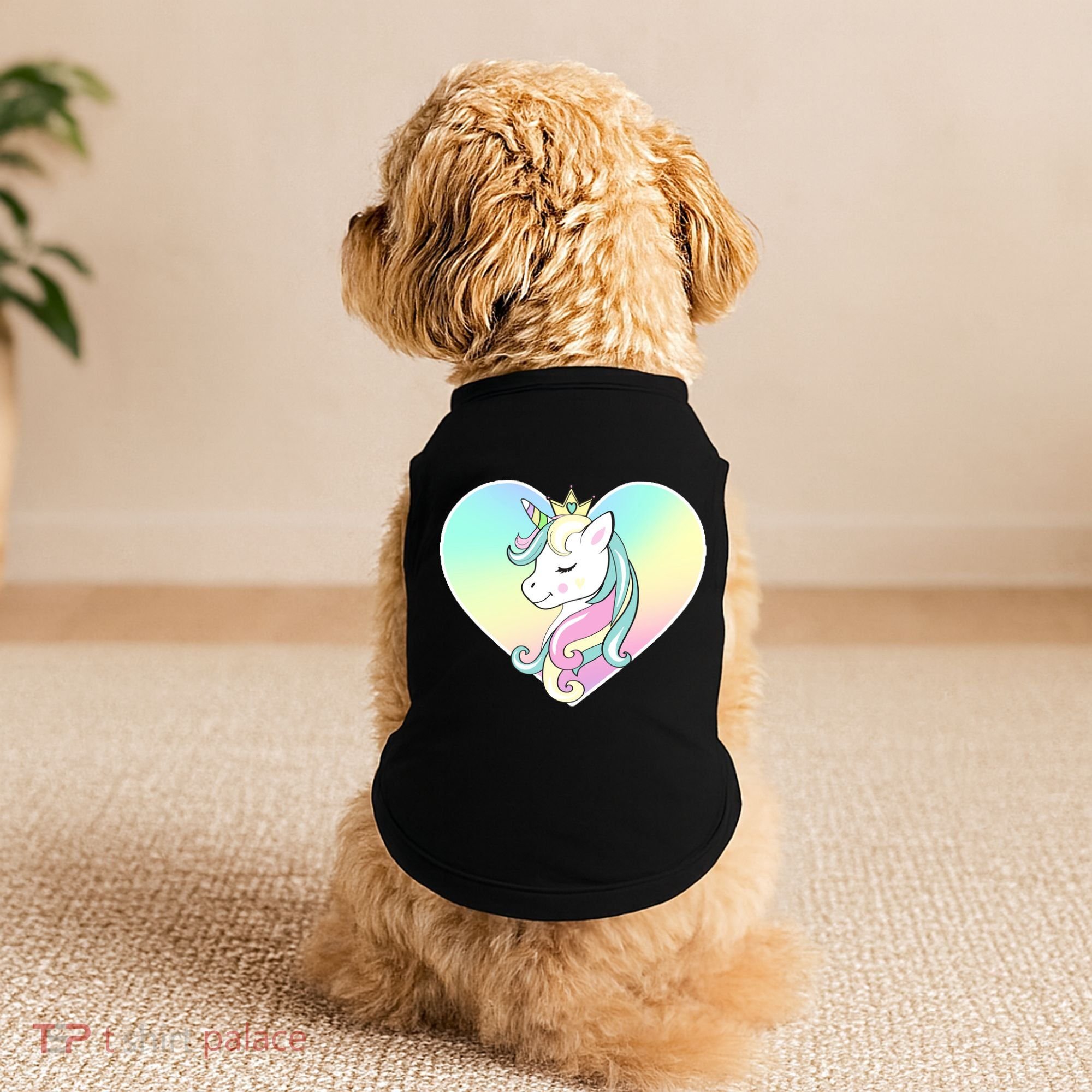 Rainbow Unicorn Heart Doggie Tank