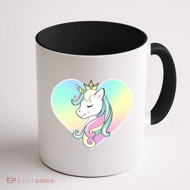 Rainbow Unicorn Heart Coffee Mug back