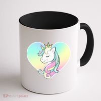 Rainbow Unicorn Heart Coffee Mug thumb 1