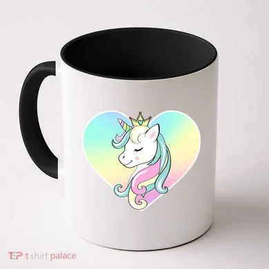Rainbow Unicorn Heart Coffee Mug