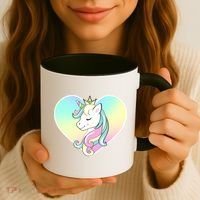 Rainbow Unicorn Heart Coffee Mug thumb 3