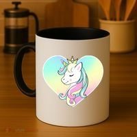 Rainbow Unicorn Heart Coffee Mug thumb 4