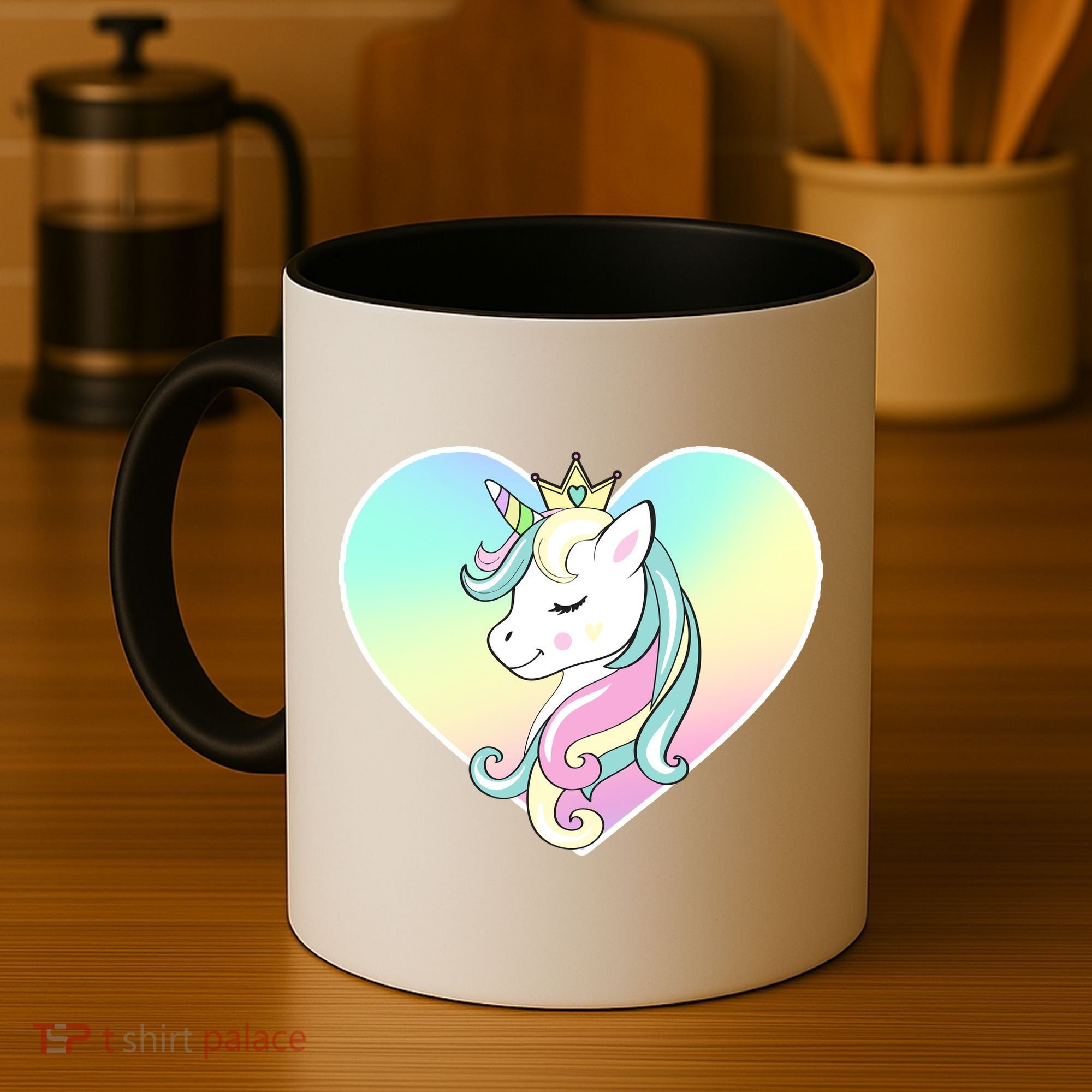 Rainbow Unicorn Heart Coffee Mug