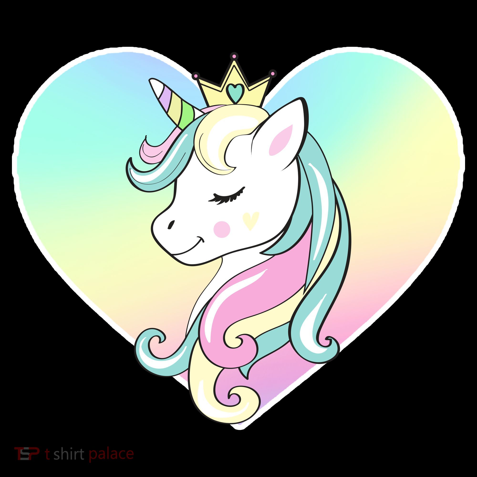 Rainbow Unicorn Heart Women's Hoodie