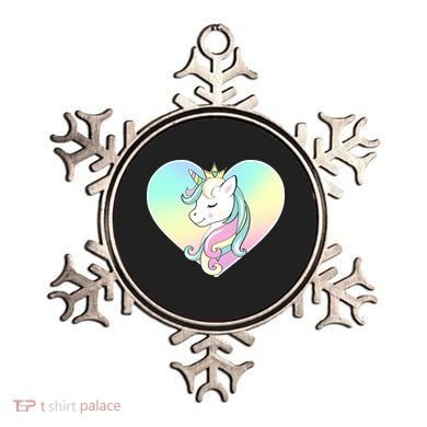 Rainbow Unicorn Heart Ornament