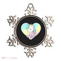 Rainbow Unicorn Heart Ornament thumb 0