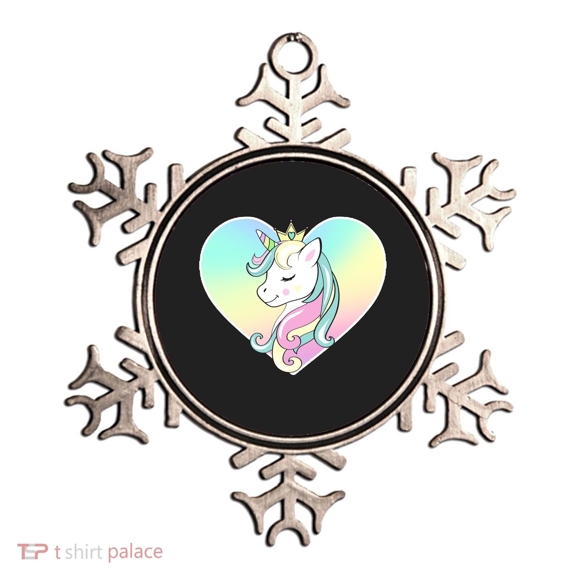 Rainbow Unicorn Heart Ornament