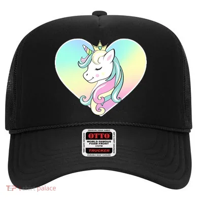 Rainbow Unicorn Heart Hat