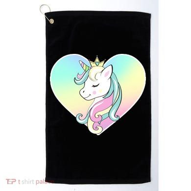 Rainbow Unicorn Heart Golf Towel
