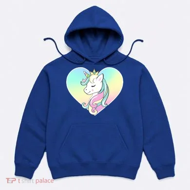 Rainbow Unicorn Heart Hoodie