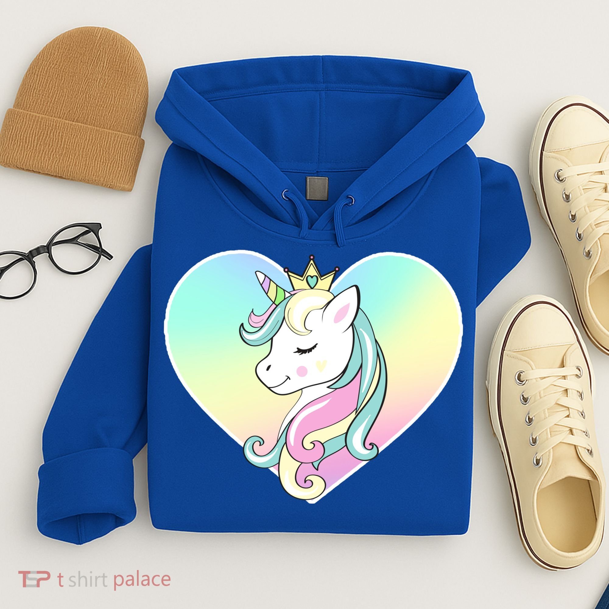 Rainbow Unicorn Heart Hoodie