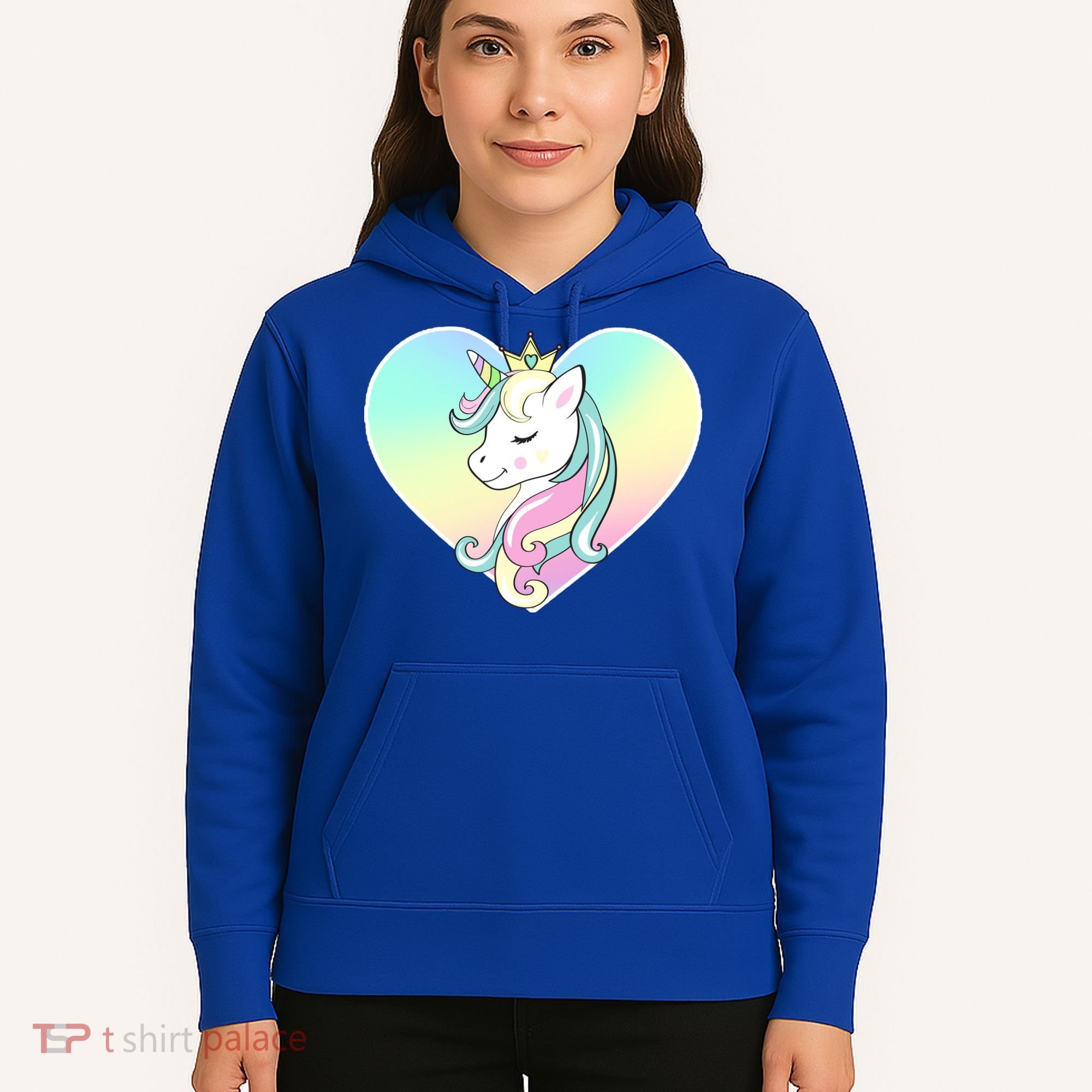 Rainbow Unicorn Heart Hoodie