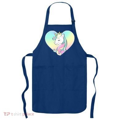 Rainbow Unicorn Heart Apron
