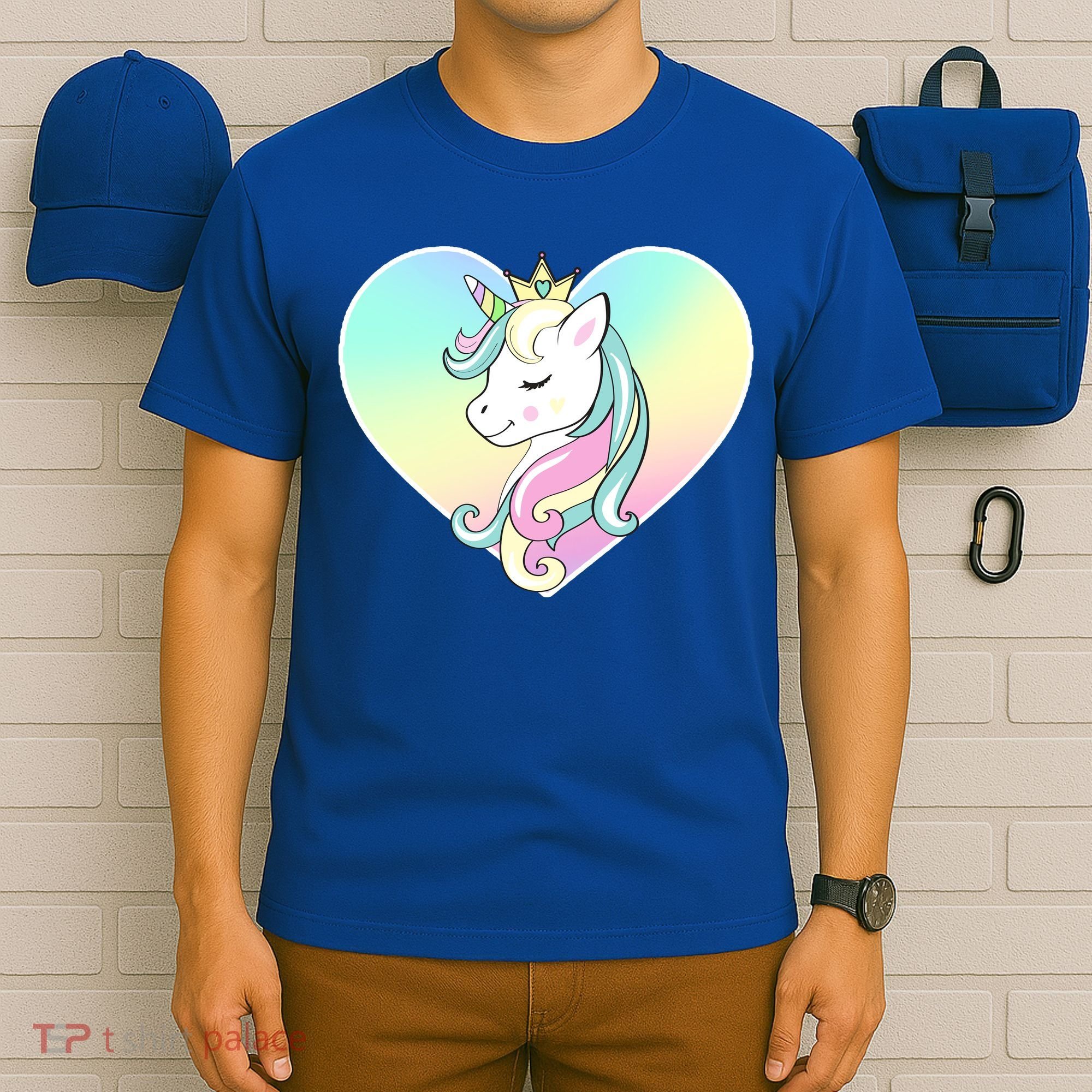Rainbow Unicorn Heart T-Shirt