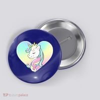 Rainbow Unicorn Heart Button thumb 0