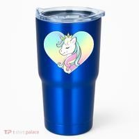 Rainbow Unicorn Heart Tumbler thumb 0