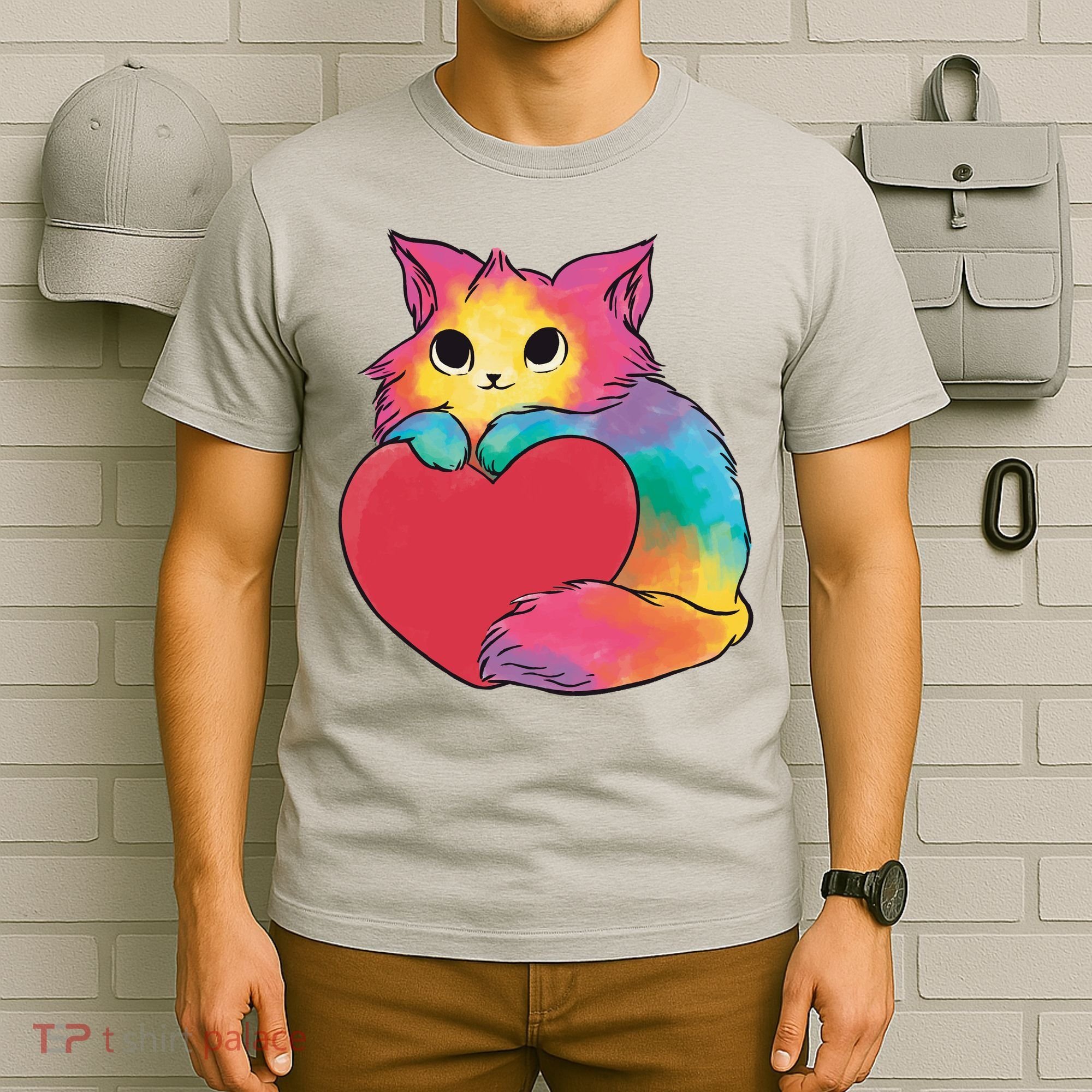 Rainbow Valentine Kitten T-Shirt