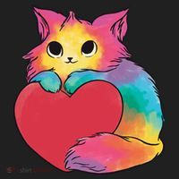 Rainbow Valentine Kitten Women's Sweatshirt thumb 2