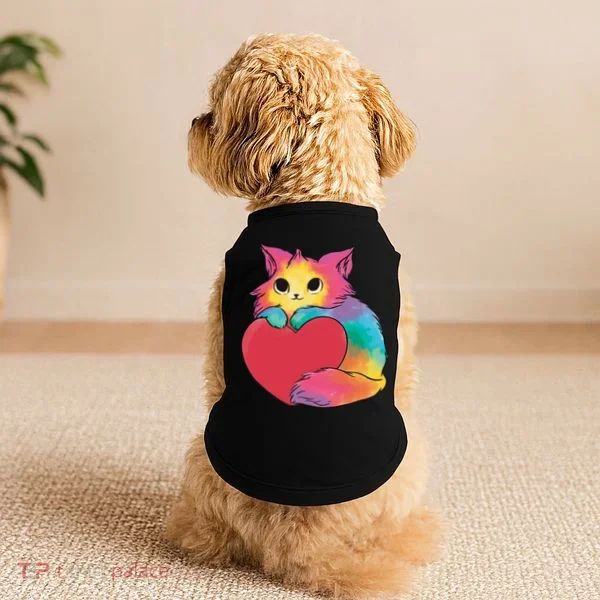 Rainbow Valentine Kitten Doggie Tank