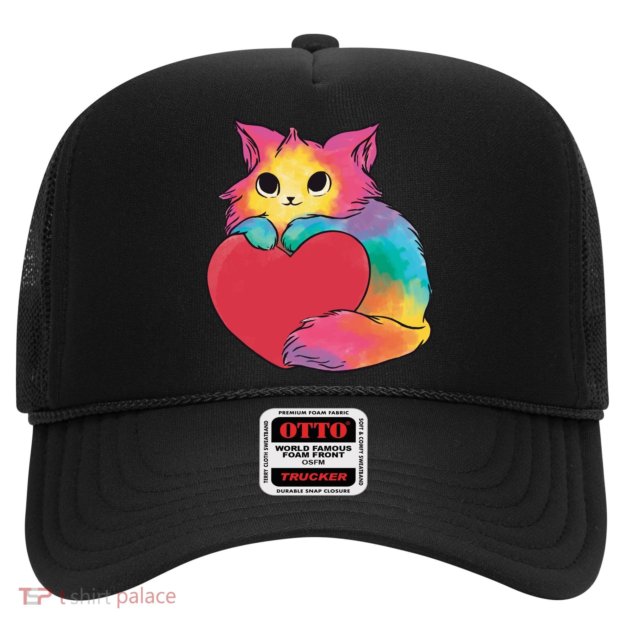 Rainbow Valentine Kitten Hat