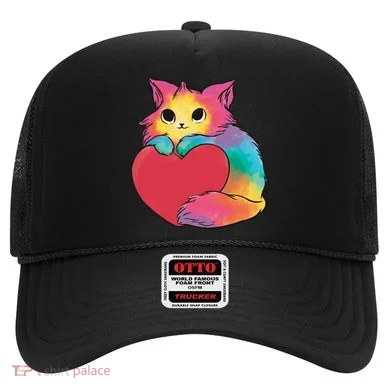 Rainbow Valentine Kitten Hat