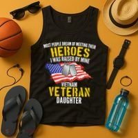Raised By My Hero Proud Vietnam Veterans Daughter Tank Top thumb 4