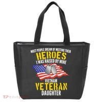 Raised By My Hero Proud Vietnam Veterans Daughter Tote Bag thumb 0