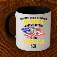 Raised By My Hero Proud Vietnam Veterans Son Coffee Mug thumb 2