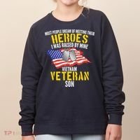 Raised By My Hero Proud Vietnam Veterans Son Women's Sweatshirt thumb 0